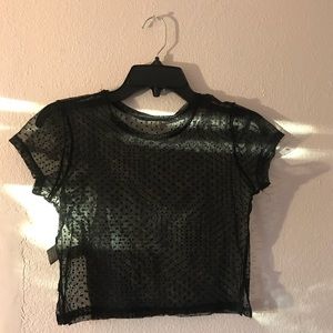 Black Mesh Shirt